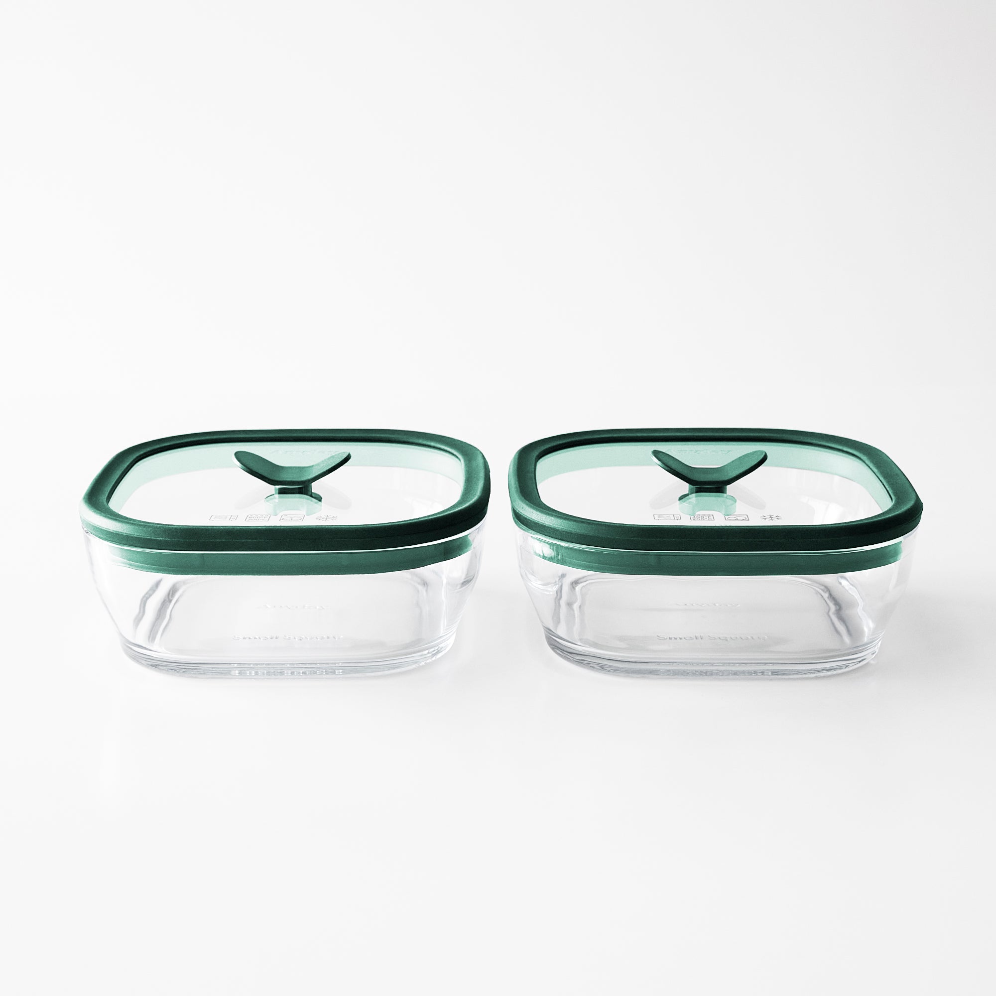 Anydayシースルー15cm2個セット グリーン | 電子レンジ調理器具